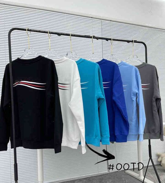 2022 factory wholesale new paris cola back printed large label sweater round neck terry long sleeve pullover couple top, Black
2022 factory wholesale new paris cola back printed large label sweater round neck terry long sleeve pullover couple top, Black