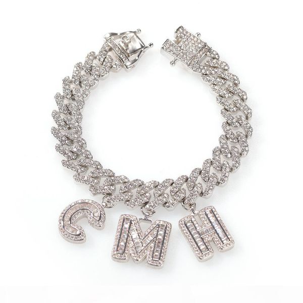 custom name baguette letters with cuban link chain bracelet micro pave cubic zircon iced out hip hop jewelry, Black
custom name baguette letters with cuban link chain bracelet micro pave cubic zircon iced out hip hop jewelry, Black