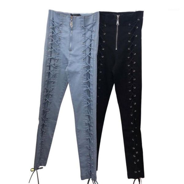 lacing-up zipper drawstring stretch slim pencil pants women 2020 spring autumn nine-point denim pants r031, Blue
lacing-up zipper drawstring stretch slim pencil pants women 2020 spring autumn nine-point denim pants r031, Blue