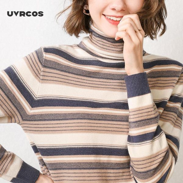 uvrcos selling sweaters, women's knitted cashmere sweaters, striped women's autumn and winter sweaters1, White;black
uvrcos selling sweaters, women's knitted cashmere sweaters, striped women's autumn and winter sweaters1, White;black