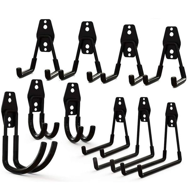 hooks & rails garage hooks, storage wall mount organizer tool for power tools, ladder 10 pack
hooks & rails garage hooks, storage wall mount organizer tool for power tools, ladder 10 pack
