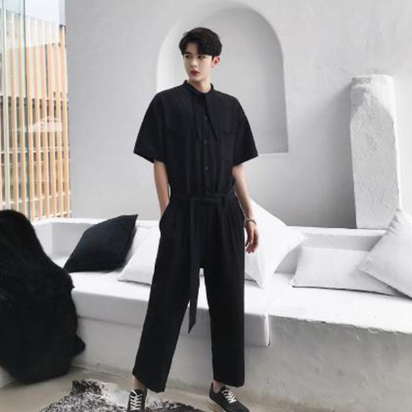 men women bow collar fashion casual overalls pant male street wear hip hop dancer jumpsuit harem trousers male rompers clothes, Black
men women bow collar fashion casual overalls pant male street wear hip hop dancer jumpsuit harem trousers male rompers clothes, Black