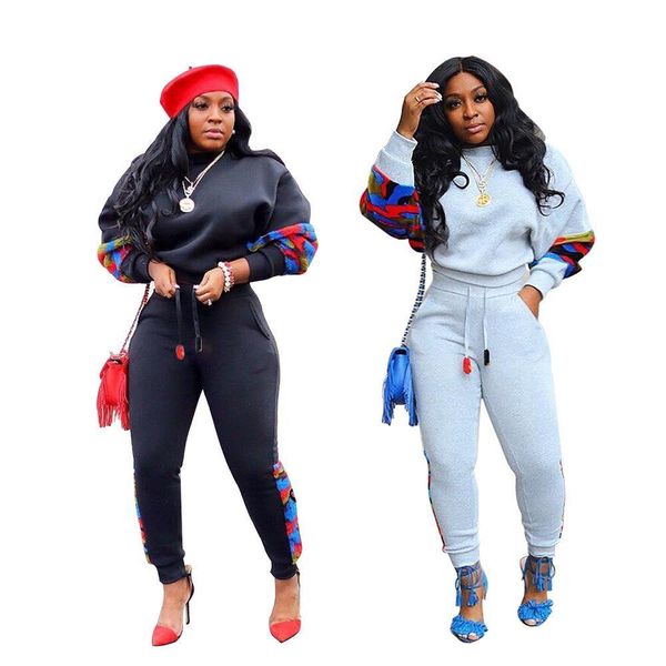 new winter women tracksuit o neck long sleeve pants patchwork print suit casual fashion two piece suit fitness outfits y5144, Gray
new winter women tracksuit o neck long sleeve pants patchwork print suit casual fashion two piece suit fitness outfits y5144, Gray