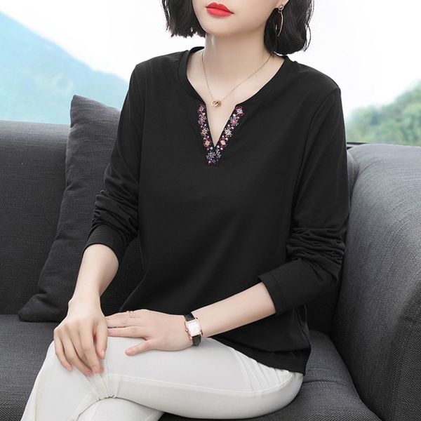 new autumn 2019 women's large cotton long sleeve t-shirt women's early underpants t-shirt underpants autumn thin middle-aged mothe, White
new autumn 2019 women's large cotton long sleeve t-shirt women's early underpants t-shirt underpants autumn thin middle-aged mothe, White