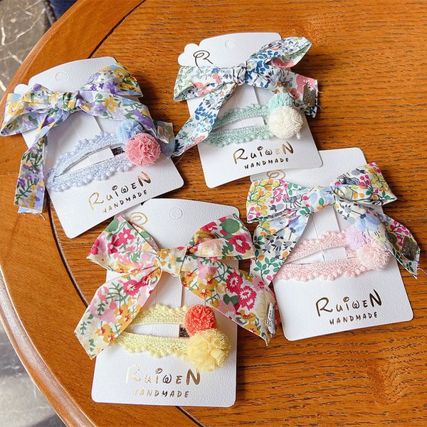 2 pcs simple fresh floral fabric bow duckbill clip fashion sweet girl children cute yarn ball lace hair accessories, Slivery;white
2 pcs simple fresh floral fabric bow duckbill clip fashion sweet girl children cute yarn ball lace hair accessories, Slivery;white