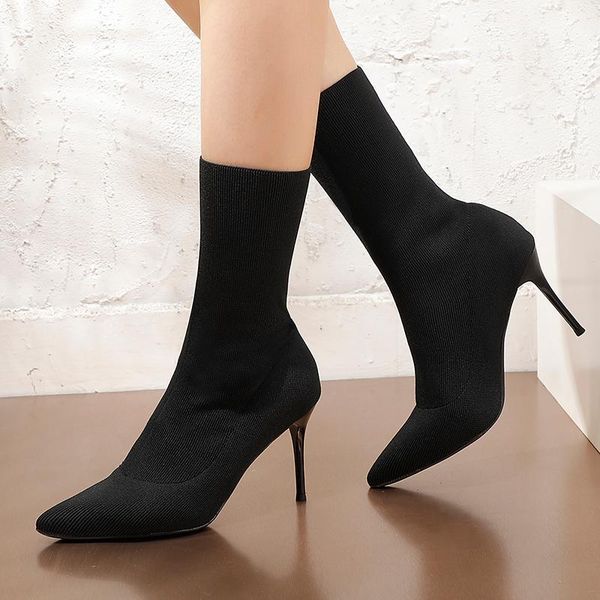 boots sock knitting stretch high heels for women fashion shoes 2021 spring autumn ankle booties female, Black
boots sock knitting stretch high heels for women fashion shoes 2021 spring autumn ankle booties female, Black