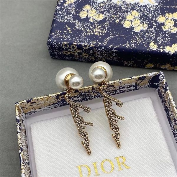 86% off factory shophome silver needle pearl for women fashion with diamond, Golden