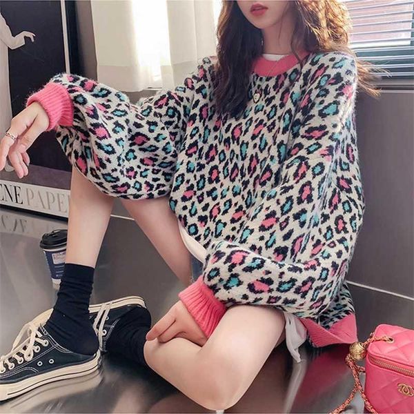 leopard sweater women's vintage 2020 new style for autumn and winter round neck loose and plus-sized pullover knit thicken1, White;black
leopard sweater women's vintage 2020 new style for autumn and winter round neck loose and plus-sized pullover knit thicken1, White;black