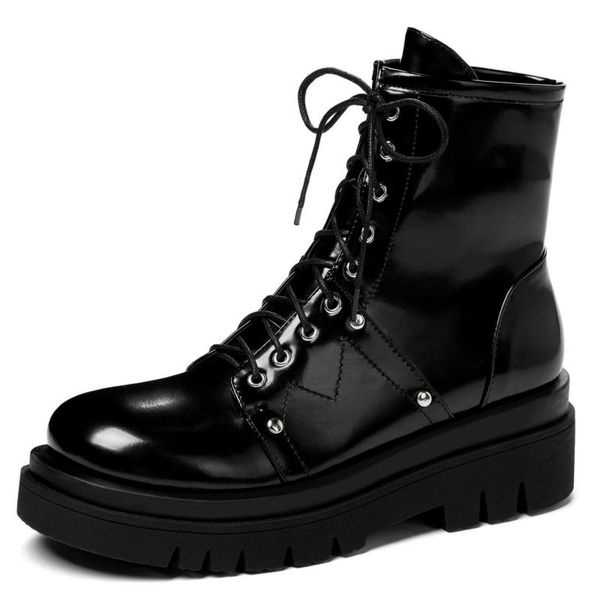 patent leather women's ankle boots 2020 autumn winter snow boots women shoes black white lace up short motorcycle combat
patent leather women's ankle boots 2020 autumn winter snow boots women shoes black white lace up short motorcycle combat