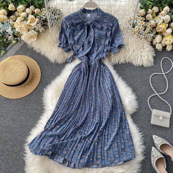 2020 bow vintage ruffles floral print dress summer party midi long dress chiffon women high waist pleated beach elegant dresses, Black;gray
2020 bow vintage ruffles floral print dress summer party midi long dress chiffon women high waist pleated beach elegant dresses, Black;gray