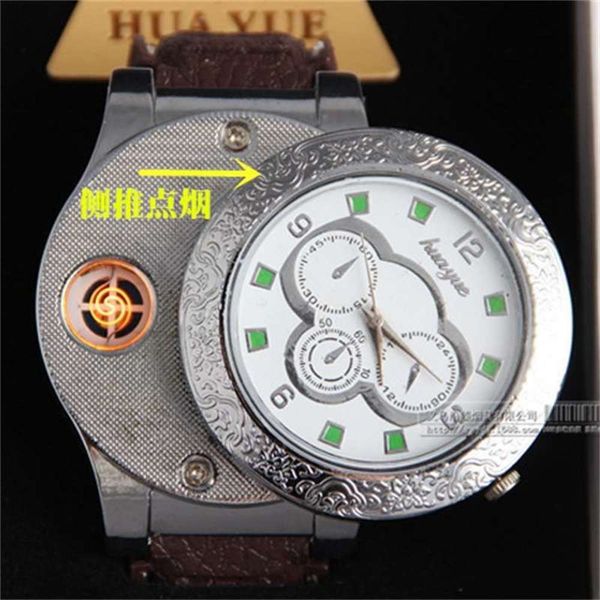 creative usb electronic charging f666 windproof personality cigarette metal men's watch lighter c7ac12i3, Slivery;brown
creative usb electronic charging f666 windproof personality cigarette metal men's watch lighter c7ac12i3, Slivery;brown