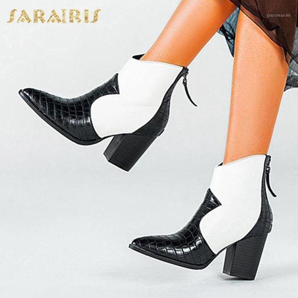 boots sarairis fashion 2021 large size 43 thick high heels ankle women shoes zip up british style ladies boots1, Black
boots sarairis fashion 2021 large size 43 thick high heels ankle women shoes zip up british style ladies boots1, Black