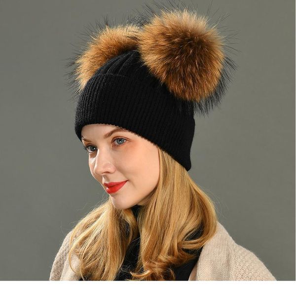 double fur pom pom women winter hat female wool removable fur ball knitted beanie cap with 2 natural color raccoon fu qylyqq
double fur pom pom women winter hat female wool removable fur ball knitted beanie cap with 2 natural color raccoon fu qylyqq