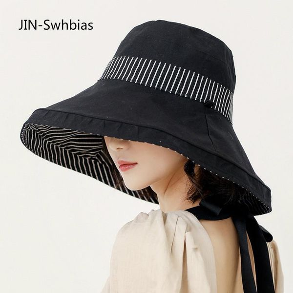 bucket hat women revesible big wide brim striped ladies summer hats sunscreen fishing hiking uv caps floppy sun hat wholesale, Blue;gray
bucket hat women revesible big wide brim striped ladies summer hats sunscreen fishing hiking uv caps floppy sun hat wholesale, Blue;gray