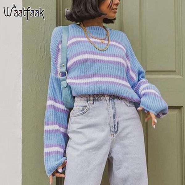 waatfaak women striped patchwork knitted sweater jumper pullover casual long sleeve korean harajuku sweater y2k winter autumn, White;black
waatfaak women striped patchwork knitted sweater jumper pullover casual long sleeve korean harajuku sweater y2k winter autumn, White;black
