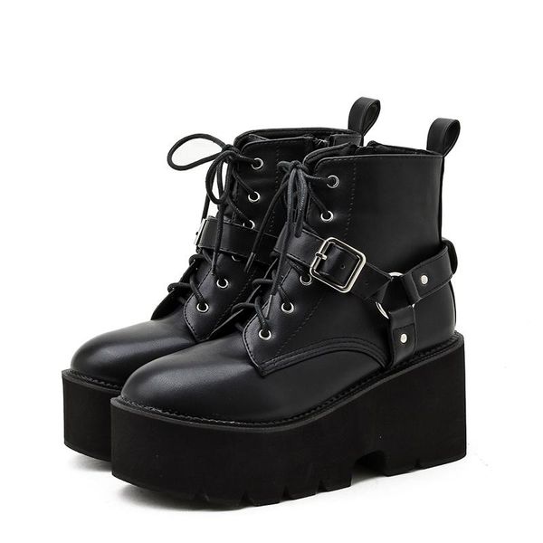 boots demonia botas militares mujer lace up booties platform motorcyle sewing ankle female botines ljb260-1, Black
boots demonia botas militares mujer lace up booties platform motorcyle sewing ankle female botines ljb260-1, Black