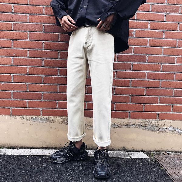 2019 spring and autumn new ins harajuku style jeans wide leg straight boys wild loose nine points pants white 27-341, Blue
2019 spring and autumn new ins harajuku style jeans wide leg straight boys wild loose nine points pants white 27-341, Blue