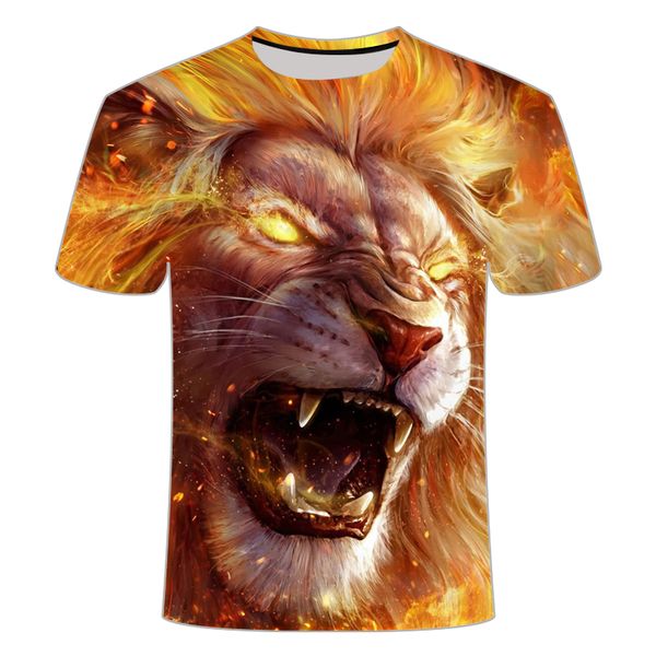 animal lion camiseta 3d tiger 3d print shirts humor anime comics men clothing