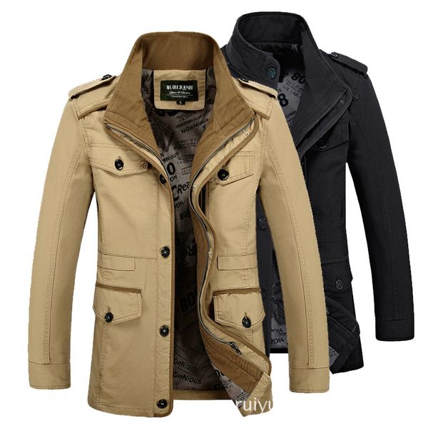 spring autumn thin windbreaker pure cotton oversize medium and long loose men's coat korean middle-aged jacket, Tan;black
spring autumn thin windbreaker pure cotton oversize medium and long loose men's coat korean middle-aged jacket, Tan;black