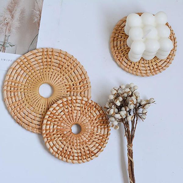 mats & pads 1pc round natural rattan coasters bowl pad handmade insulation placemats table padding cup kitchen decoration accessories
mats & pads 1pc round natural rattan coasters bowl pad handmade insulation placemats table padding cup kitchen decoration accessories