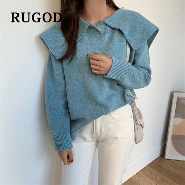 rugod elegant women sweater sweet cute big navy collar long sleeve pullover women casual preppy style girl knitted sweater pull1, White;black
rugod elegant women sweater sweet cute big navy collar long sleeve pullover women casual preppy style girl knitted sweater pull1, White;black