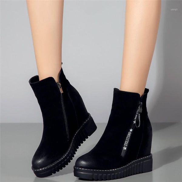 boots 2021 punk trainers women genuine leather wedges high heel ankle female round toe platform oxfords shoes casual shoes1, Black
boots 2021 punk trainers women genuine leather wedges high heel ankle female round toe platform oxfords shoes casual shoes1, Black