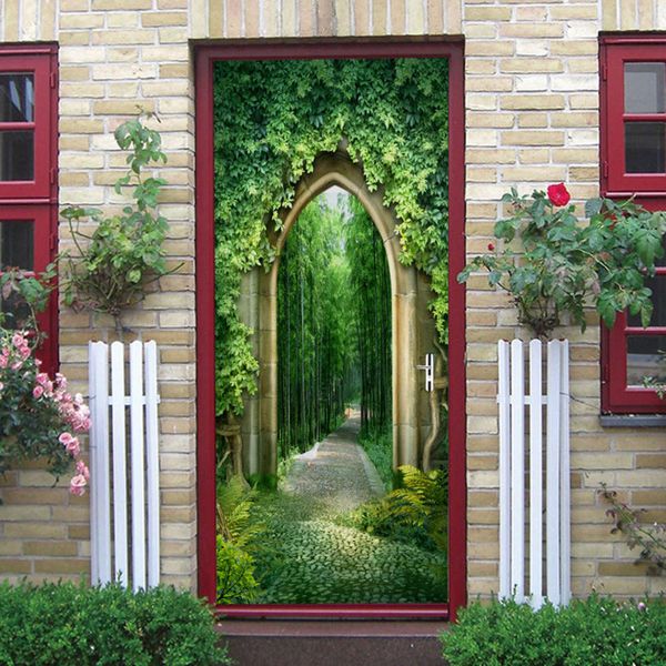creative environmental protection 3d green bamboo door renovation self adhive bedroom wall pvc sticker
creative environmental protection 3d green bamboo door renovation self adhive bedroom wall pvc sticker