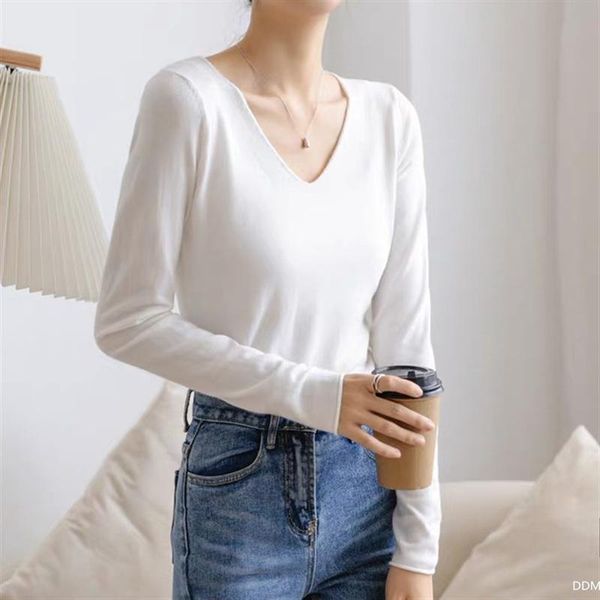 knitwear women's 2020 new korean women's knitted pullover bottoming shirt solid color long sleeve v-neck sweater, White;black
knitwear women's 2020 new korean women's knitted pullover bottoming shirt solid color long sleeve v-neck sweater, White;black