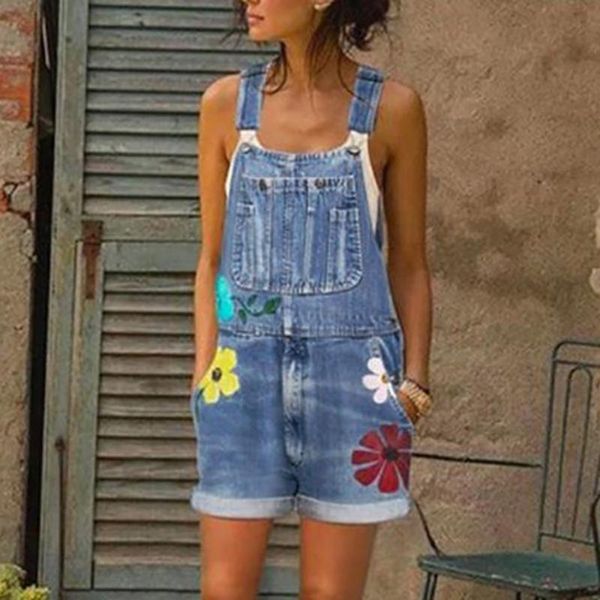 women's jumpsuit summer clothes casual denim shorts floral jumpsuits denim rompers dungarees jean overalls young girl lady new, Black;white
women's jumpsuit summer clothes casual denim shorts floral jumpsuits denim rompers dungarees jean overalls young girl lady new, Black;white