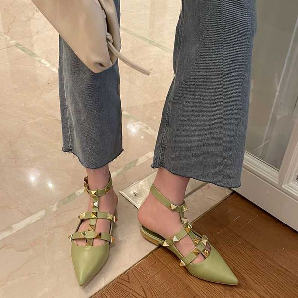 luxury low-cut solid color rivet flat women's shoes non-slip comfortable platform heel hollow pointed toe fashion sandals, Black
luxury low-cut solid color rivet flat women's shoes non-slip comfortable platform heel hollow pointed toe fashion sandals, Black