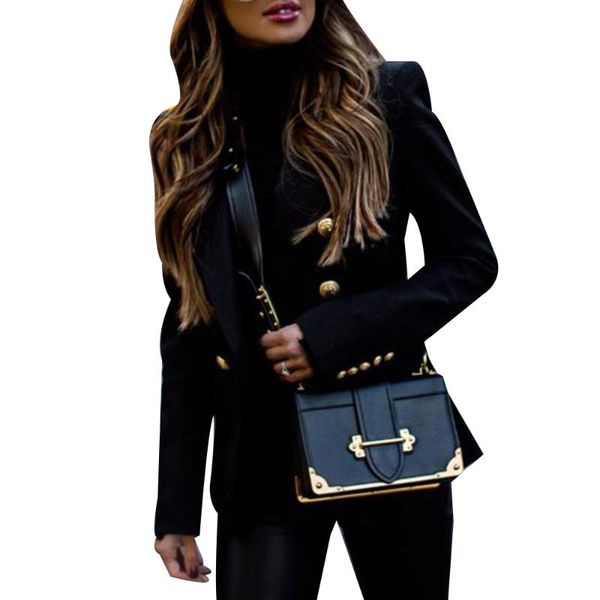 women's jackets v-neck for a classic slim and simple lady suit autumn winter black white, Black;brown
women's jackets v-neck for a classic slim and simple lady suit autumn winter black white, Black;brown