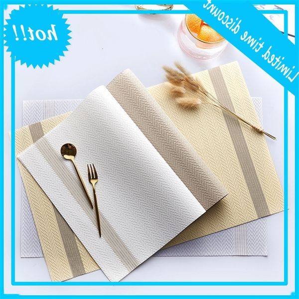 european style heat insulation pvc waterproof anti scalding western restaurant l non slip double stripe table mat
european style heat insulation pvc waterproof anti scalding western restaurant l non slip double stripe table mat