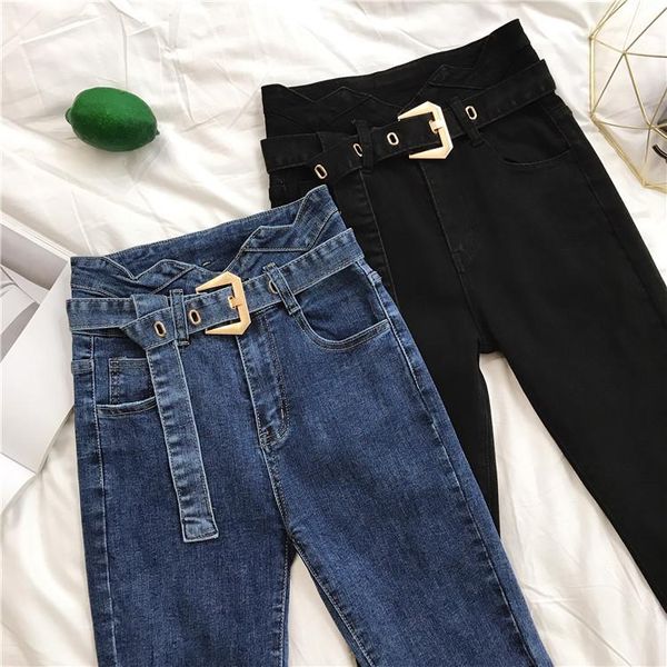 women's autumn 2020 new high waist slim tight stretch pencil pants nine feet pants office ladies female high waist trousers, Blue
women's autumn 2020 new high waist slim tight stretch pencil pants nine feet pants office ladies female high waist trousers, Blue
