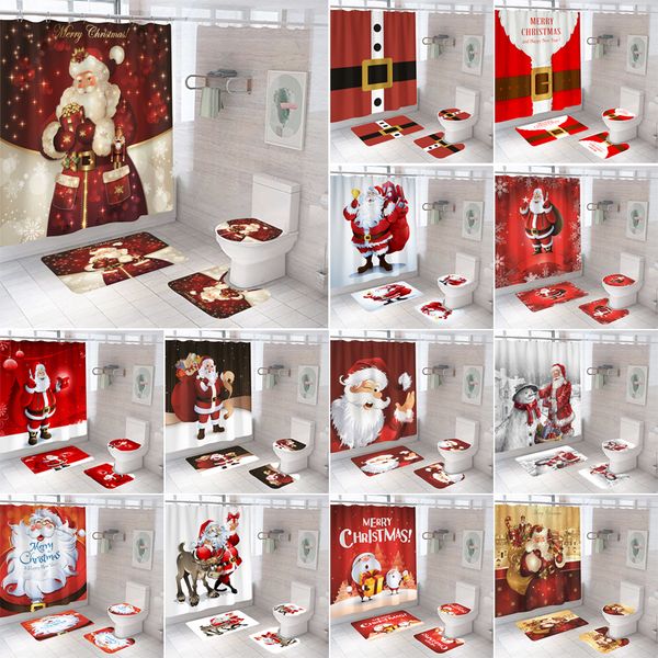 3d santa claus fabric shower curtain merry christmas bathroom curtains anti-skid bath rugs carpet toilet cover set
3d santa claus fabric shower curtain merry christmas bathroom curtains anti-skid bath rugs carpet toilet cover set