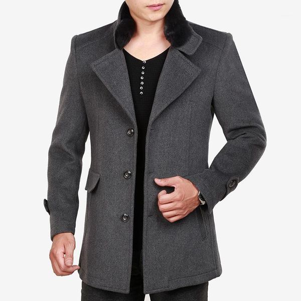 men grey woolen coat winter clothing thick wool blend coat casual faux fur detachable collar oversized long gray overcoat male1, Black
men grey woolen coat winter clothing thick wool blend coat casual faux fur detachable collar oversized long gray overcoat male1, Black