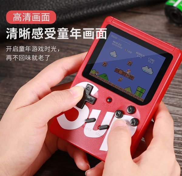 the 2020 classic retro handheld game console, the sup game console 400 in one