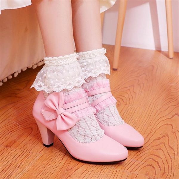 dress shoes pxelena princess lolita bride wedding women white pink butterfly-knot hook high heels mary janes pumps cosplay prom, Black
dress shoes pxelena princess lolita bride wedding women white pink butterfly-knot hook high heels mary janes pumps cosplay prom, Black