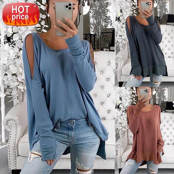 autmn long sleeve t shirt for women cold shoulder o neck t shirt women casual irregular hem shirts femme t-shirts #8a4n, White
autmn long sleeve t shirt for women cold shoulder o neck t shirt women casual irregular hem shirts femme t-shirts #8a4n, White