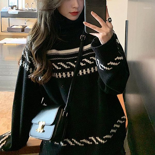 alien kitty 2021 elegant women pullovers knitted turtleneck sweater chic thick warm long sleeve female casual loose 1, White;black
alien kitty 2021 elegant women pullovers knitted turtleneck sweater chic thick warm long sleeve female casual loose 1, White;black