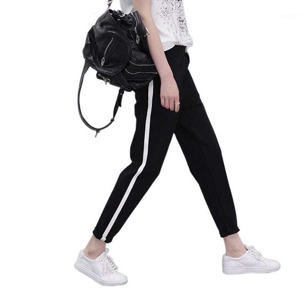 2020 fashion women leather striped harem pants women black casual high waist pants drawstring loose trousers pantalon femme1, Black;white
2020 fashion women leather striped harem pants women black casual high waist pants drawstring loose trousers pantalon femme1, Black;white