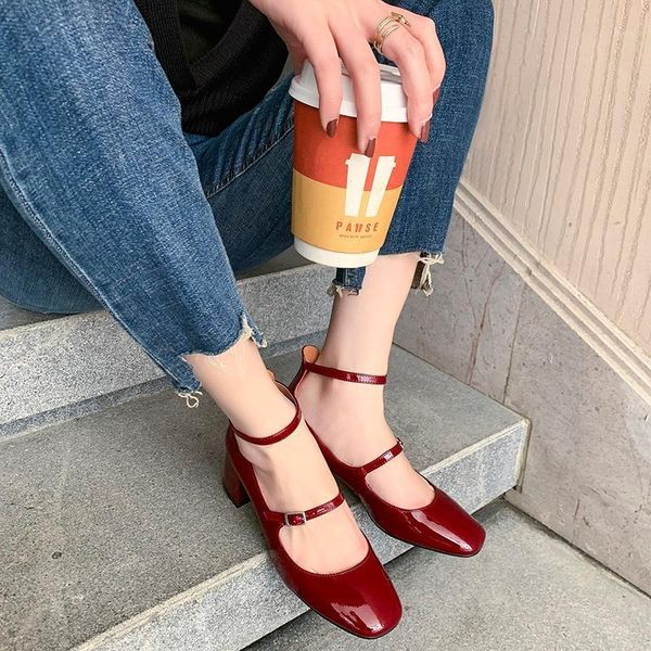mezereon women pumps leather designer shoes square toe mary janes med heels korea style girl footwear with buckles ladies shoes1, Black
mezereon women pumps leather designer shoes square toe mary janes med heels korea style girl footwear with buckles ladies shoes1, Black
