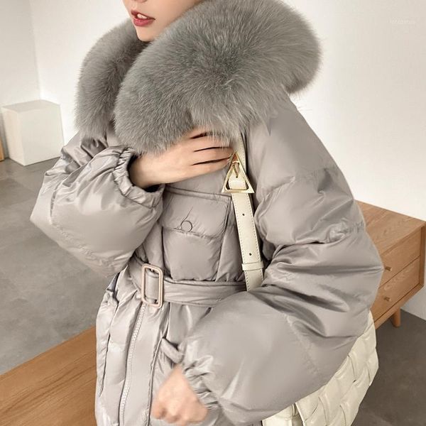 women's down & parkas fur collar korean belt white duck ladies long-sleeved thick jacket waist snow overcoat natural coat1, Black
women's down & parkas fur collar korean belt white duck ladies long-sleeved thick jacket waist snow overcoat natural coat1, Black