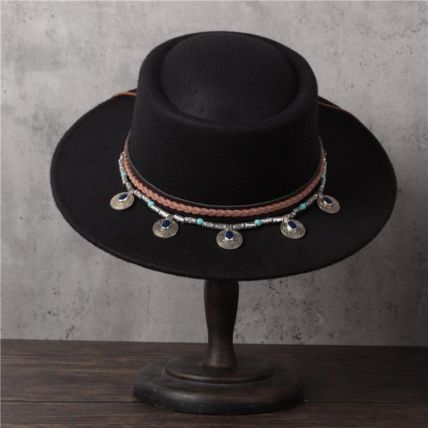 stingy brim hats women men wool fedora hat lady tassel pork pie gentleman flat porkpie jazz size 56-58cm, Blue;gray
stingy brim hats women men wool fedora hat lady tassel pork pie gentleman flat porkpie jazz size 56-58cm, Blue;gray