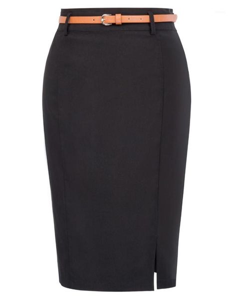 women's skirts office business skirt solid color belt decorated hips-wrapped elegant retro split mini bodycon pencil skirt falda1, Black
women's skirts office business skirt solid color belt decorated hips-wrapped elegant retro split mini bodycon pencil skirt falda1, Black