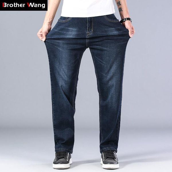 classic style spring and summer new men's thin jeans advanced stretch denim straight trousers male brand pants plus size 42 44, Blue
classic style spring and summer new men's thin jeans advanced stretch denim straight trousers male brand pants plus size 42 44, Blue
