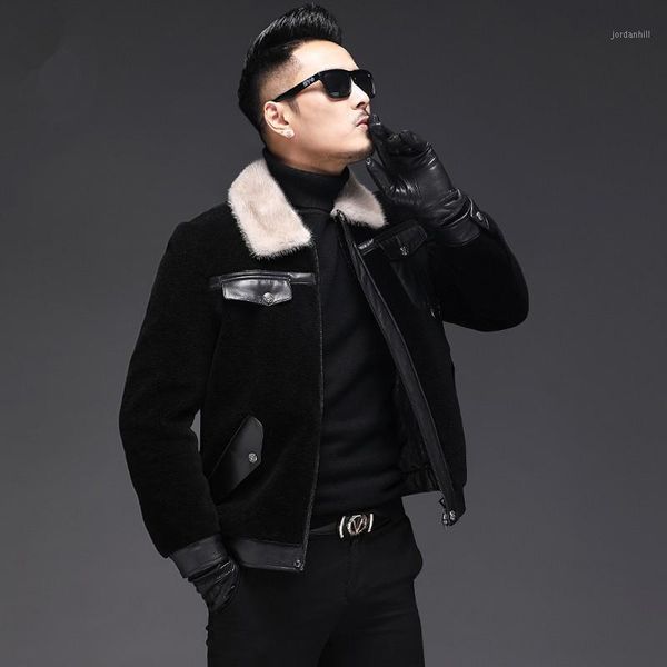 real fur coat winter jacket men 100% wool coat men clothes 2019 collar sheep shearling short jackets plus size 1927011, Black
real fur coat winter jacket men 100% wool coat men clothes 2019 collar sheep shearling short jackets plus size 1927011, Black