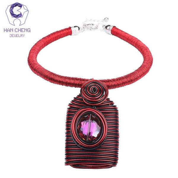 hancheng new fashion simple handmade wire twine rope gem stone crystal statement choker necklace women necklaces jewelry bijoux, Golden;silver
hancheng new fashion simple handmade wire twine rope gem stone crystal statement choker necklace women necklaces jewelry bijoux, Golden;silver