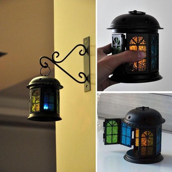 creative candlestick hook decoration metal iron wall hook bracket plant hanger art hanging holder l4d7