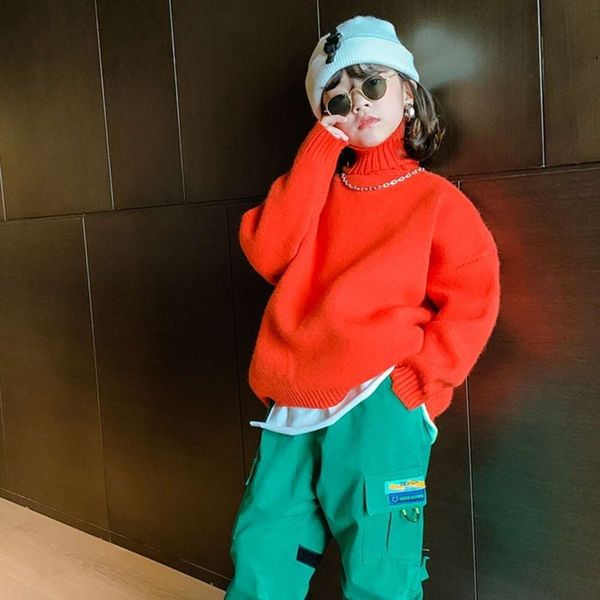 pullover autumn wear winter girl's turtleneck underpants middle school thickened children's sweater byot, Blue
pullover autumn wear winter girl's turtleneck underpants middle school thickened children's sweater byot, Blue