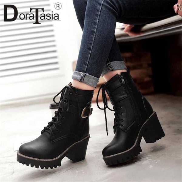 doratasia big size 33-43 new ladies chunky high heels ankle boots fashion platform boots women 2021 zip corss tied shoes woman, Black
doratasia big size 33-43 new ladies chunky high heels ankle boots fashion platform boots women 2021 zip corss tied shoes woman, Black